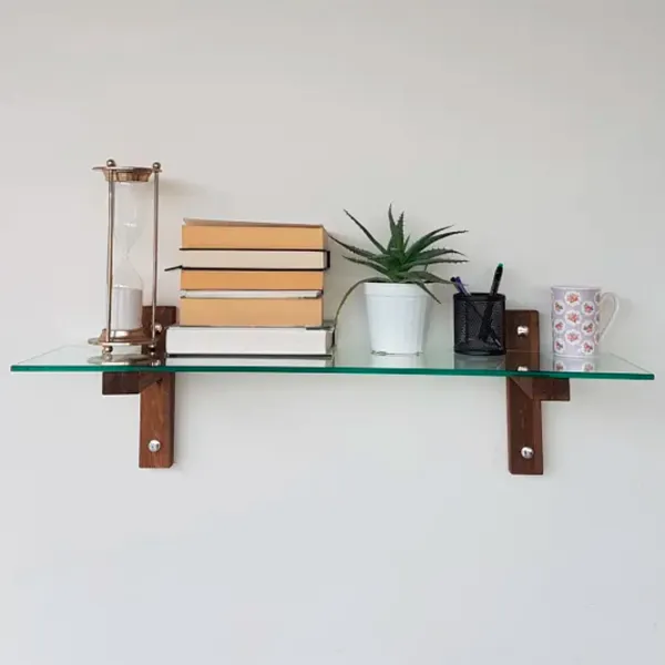 Raft Trendy R100 Sticlă călită / Walnut photo 2