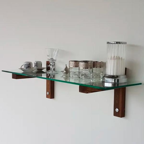 Raft Trendy R100 Sticlă călită / Walnut photo 5