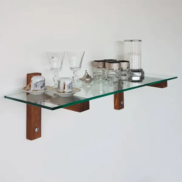 Raft Trendy R100 Sticlă călită / Walnut photo 6