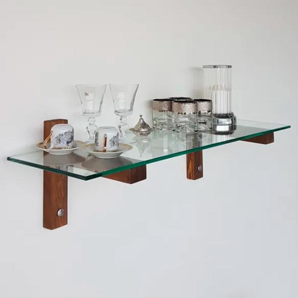 Raft Trendy R100 Sticlă călită / Walnut photo 6