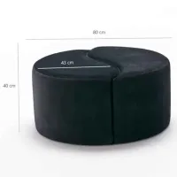 Пуф Trendy Alis Черный / Бархат photo 4