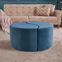 Fotoliu moale Trendy Alis Blue / Velvet photo 4