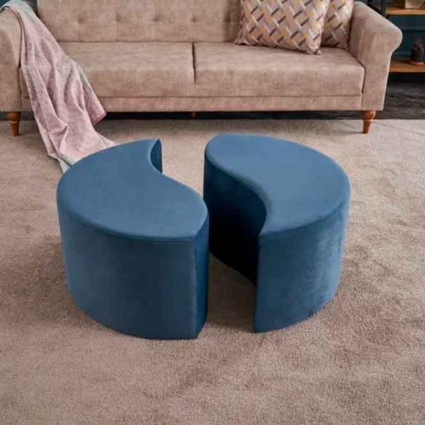 Fotoliu moale Trendy Alis Blue / Velvet  photo 5