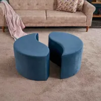 Fotoliu moale Trendy Alis Blue / Velvet photo 5