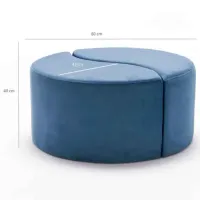 Fotoliu moale Trendy Alis Blue / Velvet photo 8