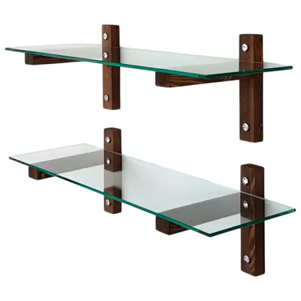 Raft Trendy R200 Sticlă călită / Walnut photo 1