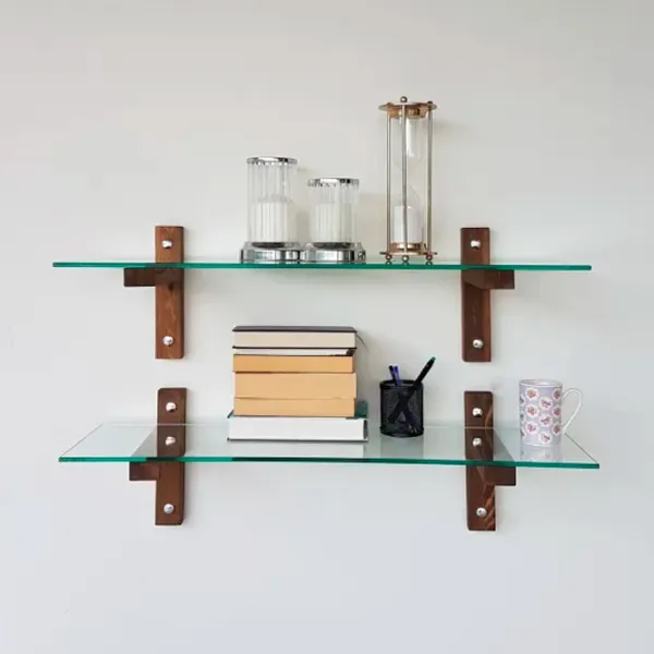 Raft Trendy R200 Sticlă călită / Walnut photo 3