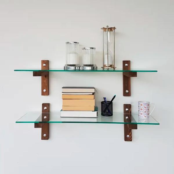 Raft Trendy R200 Sticlă călită / Walnut photo 3