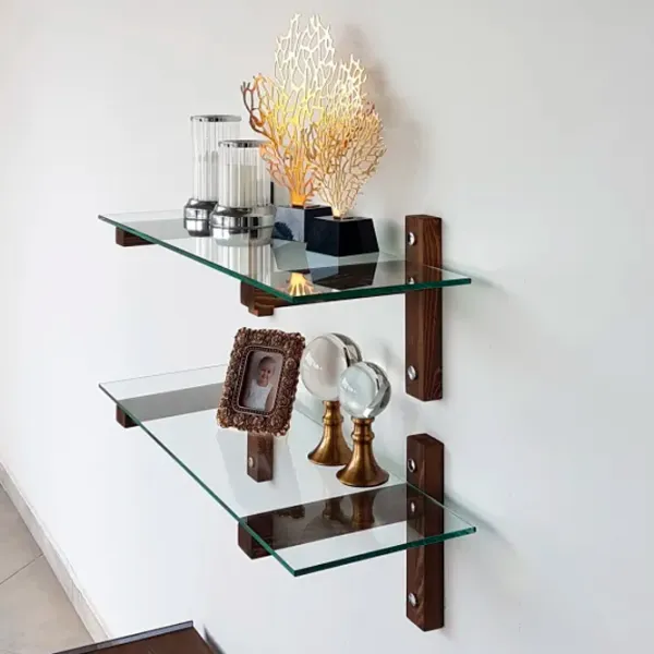 Raft Trendy R200 Sticlă călită / Walnut photo 7