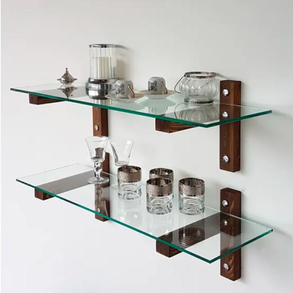 Raft Trendy R200 Sticlă călită / Walnut photo 8