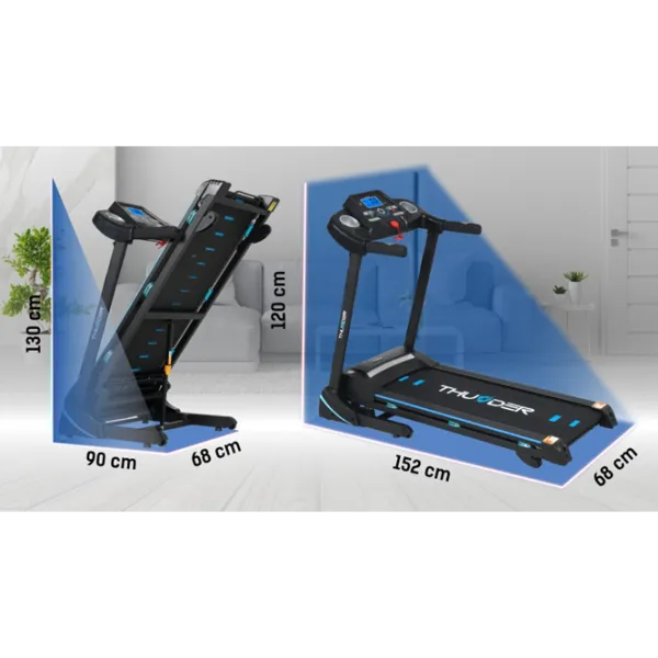 Bandă de alergat Thunder ICON-BLACK 17 km/h / 140 kg / Black photo 6