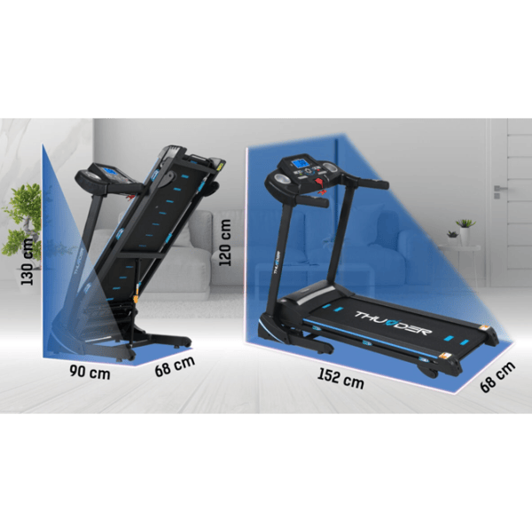 Bandă de alergat Thunder ICON-BLACK 17 km/h / 140 kg / Black photo 6