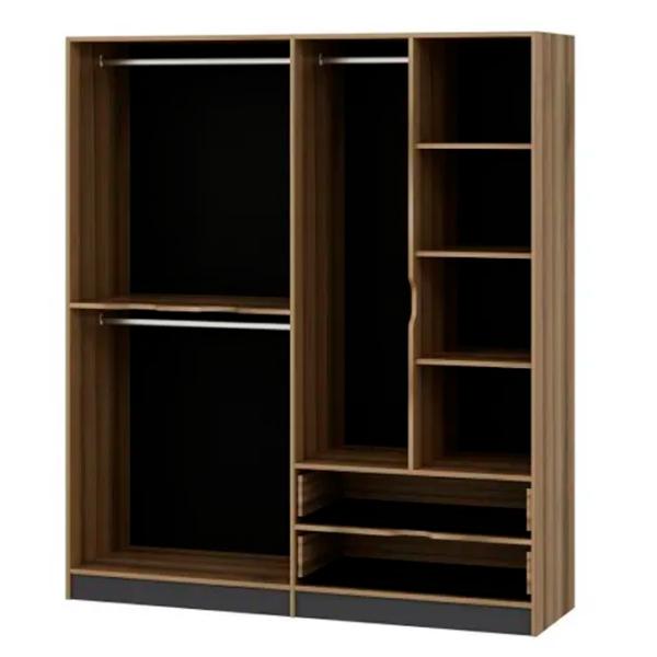 Dulap pentru haine Trendy Elina - 208 185 x 52 x 208 / LPAL / Walnut photo 3