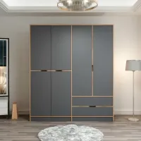 Dulap pentru haine Trendy Elina - 208 185 x 52 x 208 / LPAL / Walnut photo 4