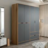 Dulap pentru haine Trendy Elina - 208 185 x 52 x 208 / LPAL / Walnut photo 6