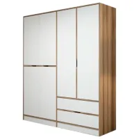 Гардероб Trendy Elina - 208 185 x 52см x 208 / LPAL / Oреховый