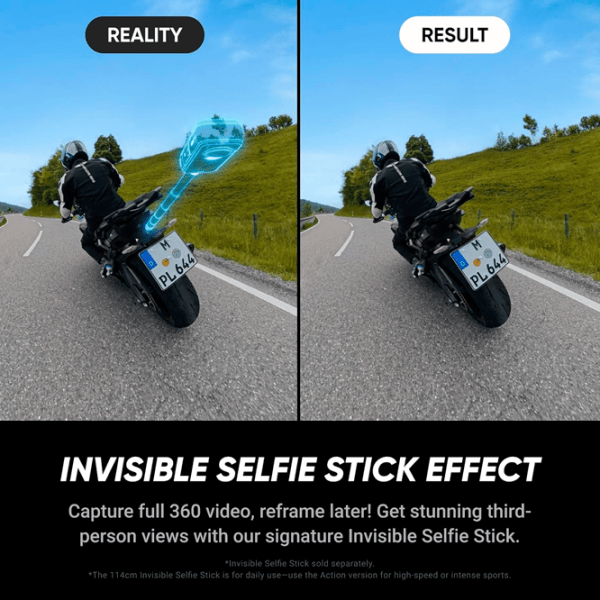 Экшн-камера Insta360 CINSAAHA 72 МП / 2400 мАч / Черный photo 14