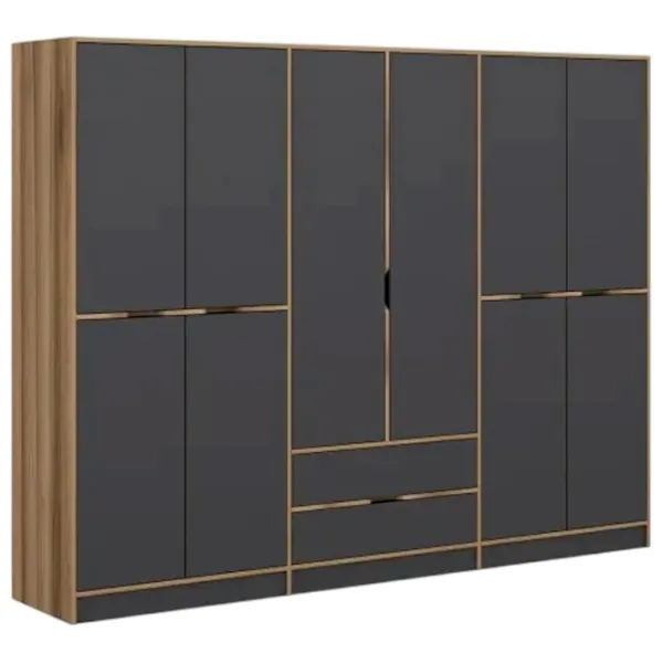 Dulap pentru haine Trendy Elina - 208 277 x 52 x 208 / LPAL / Walnut photo 1