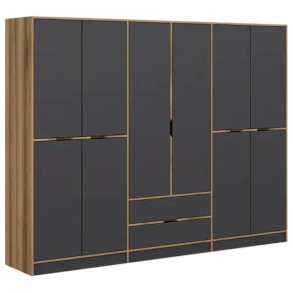 Dulap pentru haine Trendy Elina - 208 277 x 52 x 208 / LPAL / Walnut photo 1
