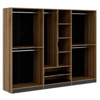 Dulap pentru haine Trendy Elina - 208 277 x 52 x 208 / LPAL / Walnut photo 3