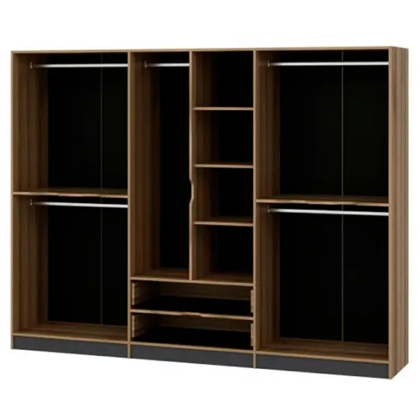 Dulap pentru haine Trendy Elina - 208 277 x 52 x 208 / LPAL / Walnut photo 5