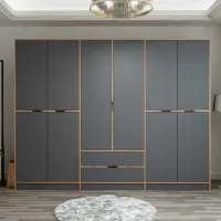 Dulap pentru haine Trendy Elina - 208 277 x 52 x 208 / LPAL / Walnut photo 6