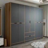 Dulap pentru haine Trendy Elina - 208 277 x 52 x 208 / LPAL / Walnut photo 7