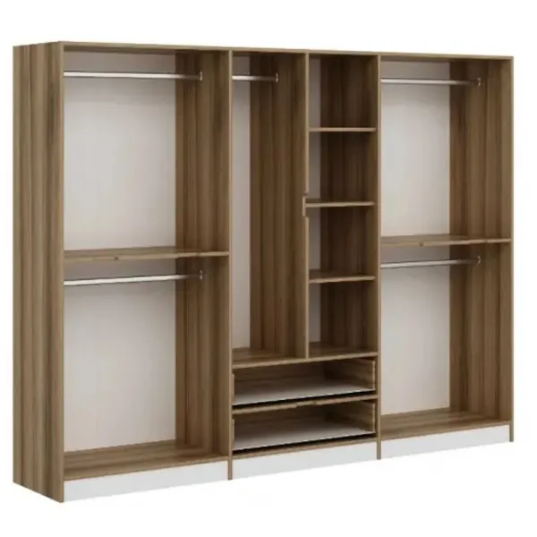 Dulap pentru haine Trendy Elina - 208 277 x 52 x 208 / LPAL / Walnut photo 2