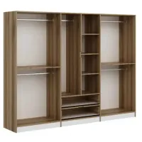 Dulap pentru haine Trendy Elina - 208 277 x 52 x 208 / LPAL / Walnut photo 2
