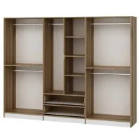 Dulap pentru haine Trendy Elina - 208 277 x 52 x 208 / LPAL / Walnut photo 5