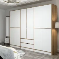 Dulap pentru haine Trendy Elina - 208 277 x 52 x 208 / LPAL / Walnut photo 7