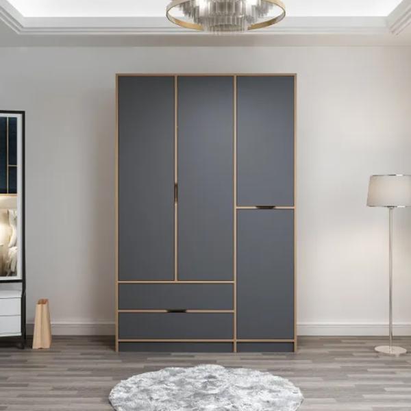 Dulap pentru haine Trendy Elina - 208 140 x 52 x 208 / LPAL / Walnut photo 2