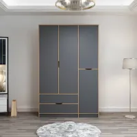 Dulap pentru haine Trendy Elina - 208 140 x 52 x 208 / LPAL / Walnut photo 2