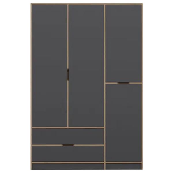 Dulap pentru haine Trendy Elina - 208 140 x 52 x 208 / LPAL / Walnut photo 3