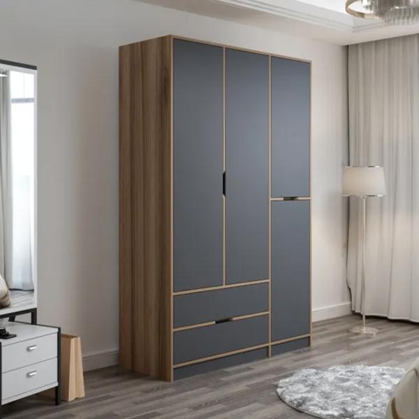 Dulap pentru haine Trendy Elina - 208 140 x 52 x 208 / LPAL / Walnut photo 4