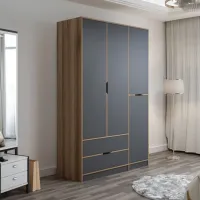 Dulap pentru haine Trendy Elina - 208 140 x 52 x 208 / LPAL / Walnut photo 4