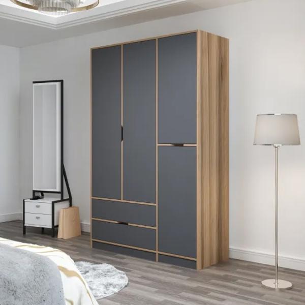 Dulap pentru haine Trendy Elina - 208 140 x 52 x 208 / LPAL / Walnut photo 5
