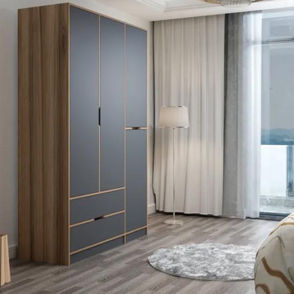 Dulap pentru haine Trendy Elina - 208 140 x 52 x 208 / LPAL / Walnut photo 6