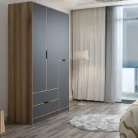 Dulap pentru haine Trendy Elina - 208 140 x 52 x 208 / LPAL / Walnut photo 6