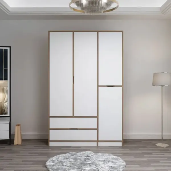 Dulap pentru haine Trendy Elina - 208 140 x 52 x 208 / LPAL / Walnut photo 3