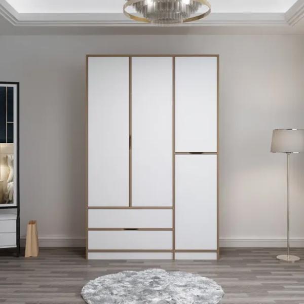 Dulap pentru haine Trendy Elina - 208 140 x 52 x 208 / LPAL / Walnut photo 3