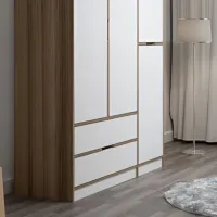 Гардероб Trendy Elina - 208 140 x 52см x 208 / LPAL / Oреховый photo 4