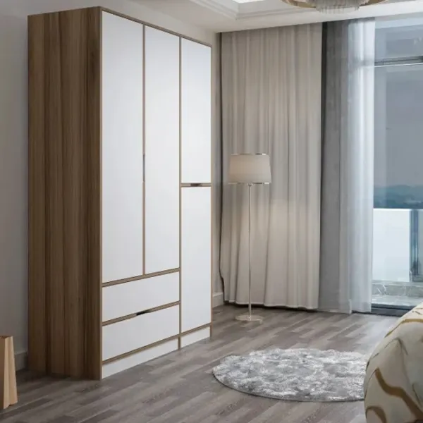 Dulap pentru haine Trendy Elina - 208 140 x 52 x 208 / LPAL / Walnut photo 5