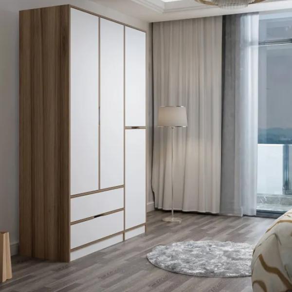Dulap pentru haine Trendy Elina - 208 140 x 52 x 208 / LPAL / Walnut photo 5