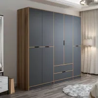 Dulap pentru haine Trendy Elina - 208 232 x 52 x 208 / LPAL / Walnut photo 5