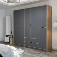 Dulap pentru haine Trendy Elina - 208 232 x 52 x 208 / LPAL / Walnut photo 6