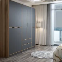 Dulap pentru haine Trendy Elina - 208 232 x 52 x 208 / LPAL / Walnut photo 7