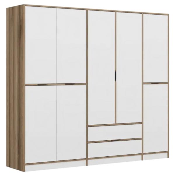 Dulap pentru haine Trendy Elina - 208 232 x 52 x 208 / LPAL / Walnut photo 1