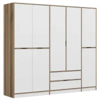 Dulap pentru haine Trendy Elina - 208 232 x 52 x 208 / LPAL / Walnut
