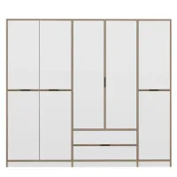 Dulap pentru haine Trendy Elina - 208 232 x 52 x 208 / LPAL / Walnut photo 2